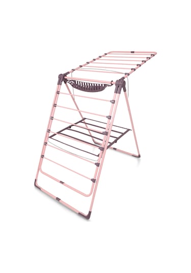 Extra Kalın Borulu Çamaşır Kurutma Askısı Çamaşır Kurutmalık Askılık Pembe Pembe