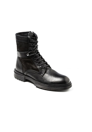 Erkek Ka-bc5801 John May Tekstıl Casual Bot Siyah Flooter+siyah Nubuk Siyah