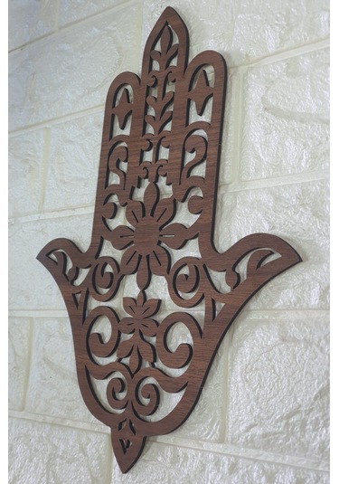 24x30 Cm Fatıma'nın Eli Ahşap Duvar Dekoratif