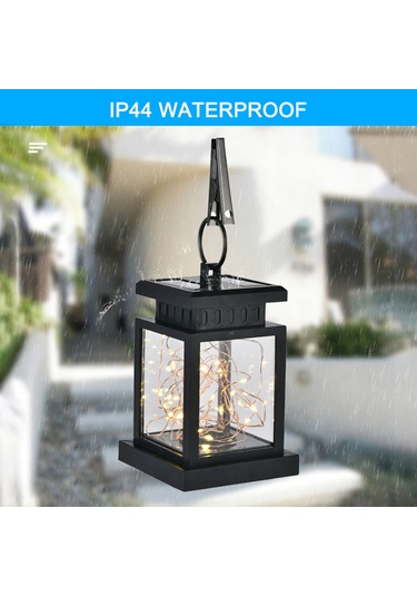 Geeksen "vintage Tarzı Bahçe Aydınlatma - Güneş Enerjili Su Geçirmez Asılı Fener Sıcak Işık " Sıcak Beyaz