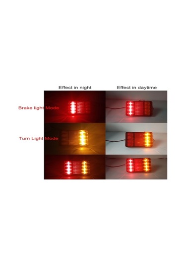 Moveevo Kamyon Led Arka Feneri: Sinyal, Tırnak Ve Fren Işığı - Kırmızı