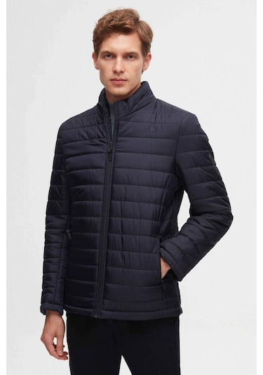 D's Damat Slim Fit Rüzgar Geçirmez Elyaf Dolgulu Erkek Mont Lacivert 3HF07ORT04262 Lacivert