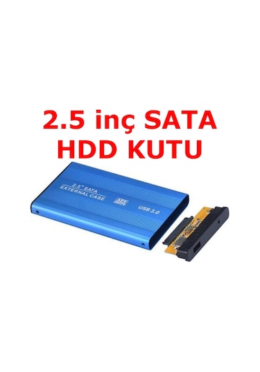 2.5 İnç Sata Harddisk Kutusu - Sata Hdd Kutu - Mavi Renk
