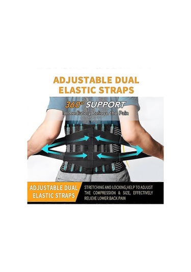 Çift Ayarlanabilir Kayışlı Şişirilebilir Bel Destek Kemeri, Bel Ağrısını Giderir, Fıtıklaşmış Disk İçin Bel Desteği - Kaiyi