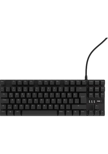 Hk410 Mekanik Kırmızı Switch 19 Mod Rgb Kablolu Siyah Tkl Türkçe Gaming Oyuncu Klavye