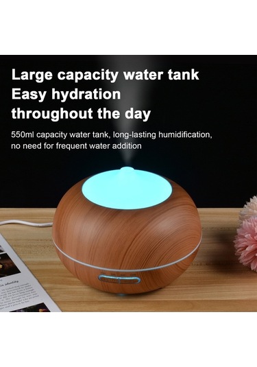 Dancemonkey 550ml Led Nemlendirici Ve Aromaterapi Difüzörü - 7 Renkli Kumandalı