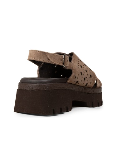 Deery Kadın Hakiki Süet Vizon Rengi Sandalet - 22302zvznc01