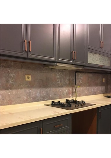 Mutfak Tezgah Arası Kendinden Yapışkanlı Folyo Kaplama Fayans Mermer Desen 60cmx100cm