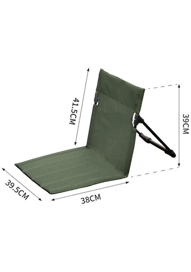 Dolıty Sırt Destekli Kat Sandalye Plaj Katlanmış Koltuk Yeşil Çok Renkli