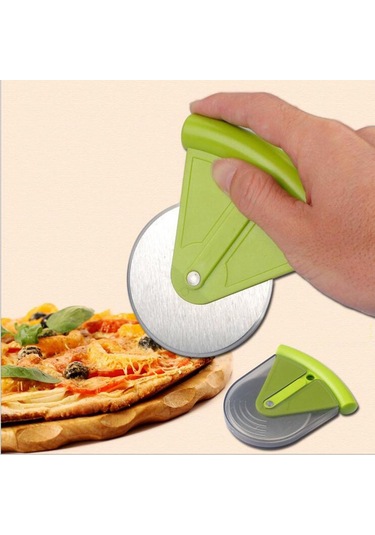 Suntek Paslanmaz Çelik Pizza Kek Tekerlek Kesici Yeşil Yeşil Diğer