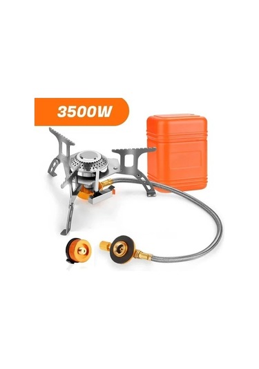 Zilinn Kamp Gaz Sobası Taşınabilir Katlanır Açık Sırt Çantası Soba Turist Ekipmanları Yemek Pişirmek İçin Yürüyüş Piknik 3500w Gümüş Gümüş