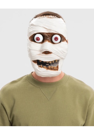 Sallanan Yaylı Oynar Gözlü Mumya Maskesi Çok Renkli