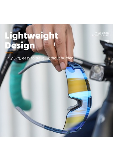 West Bıkıng Yp0703163 Dış Mekan Bisiklet Gözlükleri Uv400 Fotokromik Güneş Gözlüğü - Koyu Mor