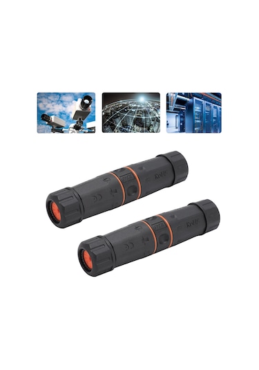 Fosenze Ip68 Su Ve Toz Dayanıklı Cat6a Rj45 Feme-feme Ethernet Koppleri, Dış Mekan İçin 2 Adet M23 Port, 250mhz, Cat5/cat5e/cat6 Uyumlu