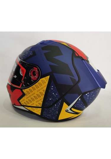 MT Kask Revenge 2 Lıght B7 Mat Mavi - Şeffaf Vizörlü