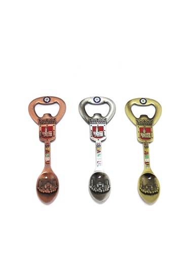 River World Magnet Ve Açacak Teması İstanbul Kaşık Tasarımlı Çok Renkli