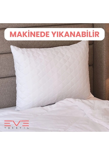 Eve Tekstil Diamond Kalite Kapitone Yastık  2 Adet 50 x 70 CM 800 G