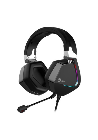 Lecoo HT402 USB + 3.5 MM Jack Kablolu RGB Çıkartılabilir Mikrofonlu Kulak Üstü Gaming Kulaklık