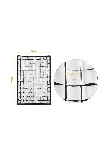 Pazly 70x100cm Siyah Petek Izgara Softbox, Döngü Tutturucu, Portre Ve Ürün Çekimleri İçin Uygun
