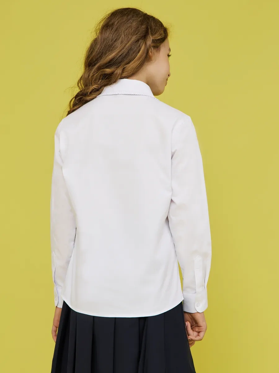 Kızlar İçin Beyaz Okul Gömleği 442998752 Beyaz