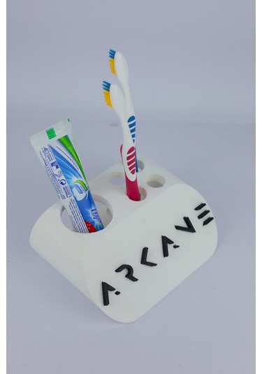 Arcane - Dekoratif Diş Fırçalık Beyaz