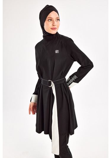 Spor Likra Tam Kapalı Tesettür Mayo 1221 Siyah14 Siyah