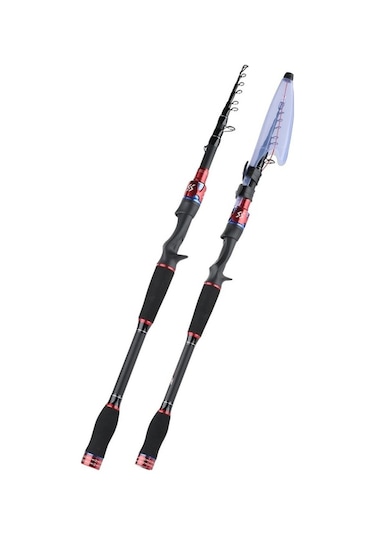 Novahub Cnc Karbon Fiber Seyahat Balıkçılık Olta Kamışı 1.8m/2.1m/2.4m Baitcasting, Hızlı Hareketli, Dayanıklı, Rahat Kullanım 2.1 M