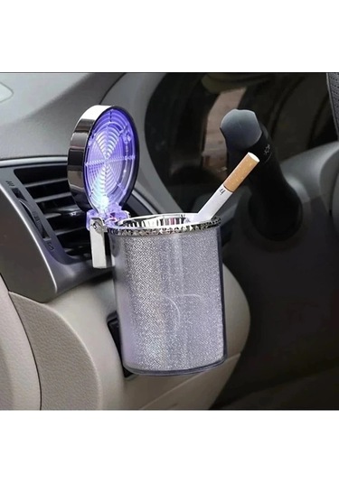 Araç İçi Oto Kokusuz Küllük Rgb Işıklı Kapaklı 1239642