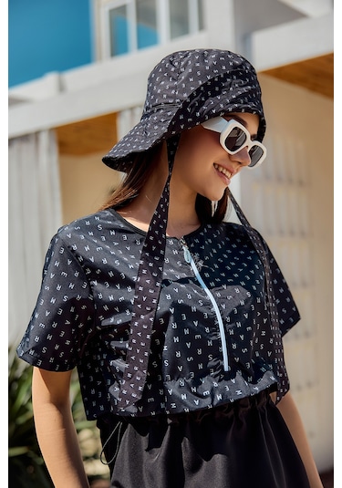 Remsa Bağlamalı Bucket Şapka Rşbuc-02 Monogram Siyah