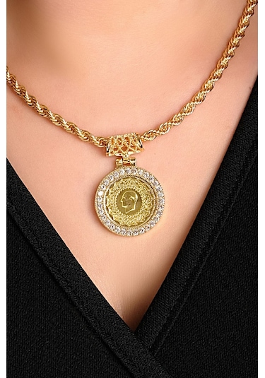 Ena Çeyrekli Halat Kolye