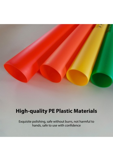 Samdoo Renkli 8 Tonlu Ses Borusu Seti - Pe Plastik, Ropesiz, Orff Çalgısı, Toplu Oynama İçin Taşınabilir