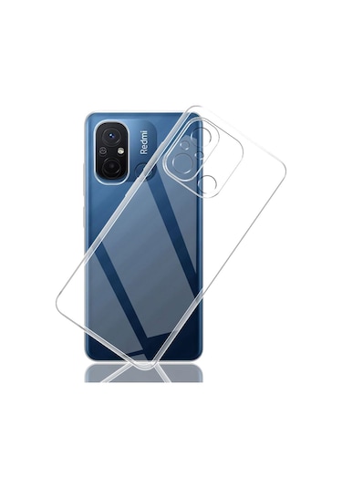 Logis Redmi 12c Kılıf Süper Silikon Şeffaf Şeffaf