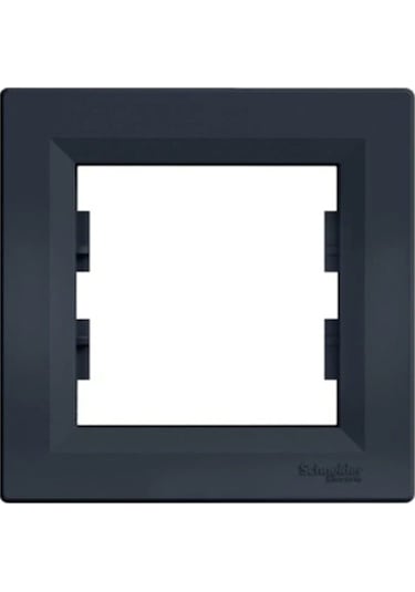 Asfora Antrasit Kapaklı Topraklı Priz + Çerçeve