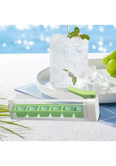 Jeehugo Yeşil 2 Adet Tek Tıkım Buz Kuvveti 6 Bölmeli Ev Kullanıma Uygun Gıda Seviyesi Pc+pp Spill Koruyucu Kapaklı Buzluk Kutusu Çok Renkli