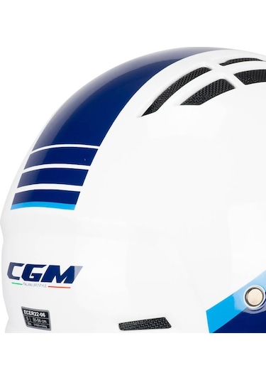 Cgm 116G Aır Bıco Uzun Vizör Güneş Vizörlü Açık Kask Mavi Beyaz