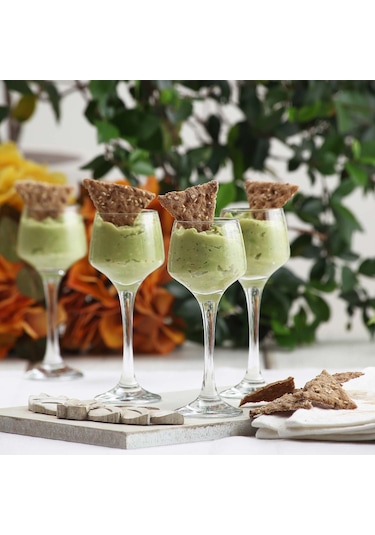 LAV Lal Cam Likör Kadehi 6'lı 80 ml Ayaklı (Şerbet Bardağı )