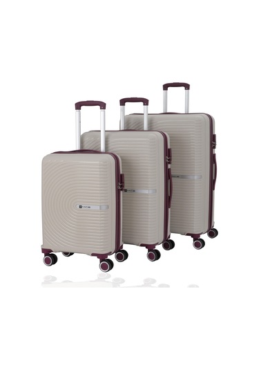 Mçs Üçlü Polipropilen Valiz Seti V374 S21yy1000006-set 11148 Kemik/mürdüm