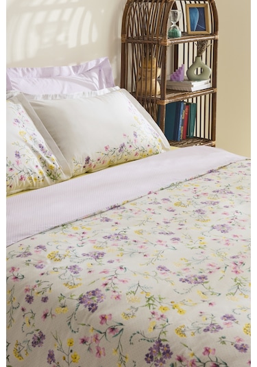 Karaca Home Eliana %100 Pamuk Çift Kişilik Nevresim Takımı Lila LILA