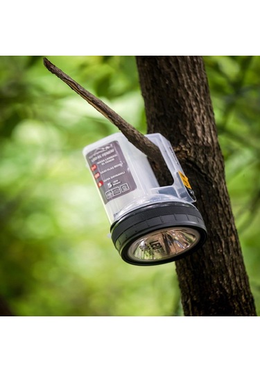 Nurgaz Ng-181 Campout Pilli Led Kamp El Feneri Suya Dayanıklı Siyah