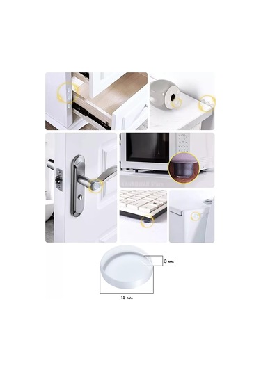 Expertland Kendinden Yapışkanlı Mobilya Amortisör, 20 Adet. 265555260 Beyaz