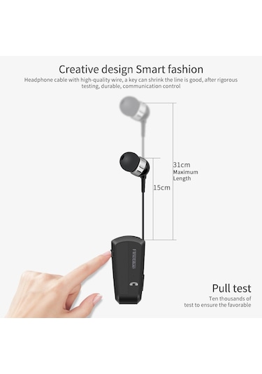 Fineblue F990 Cvc6.0 Gürültü Azaltma Yaka Bluetooth Kulaklık, Destek Titreşim Hatırlatma Siyah