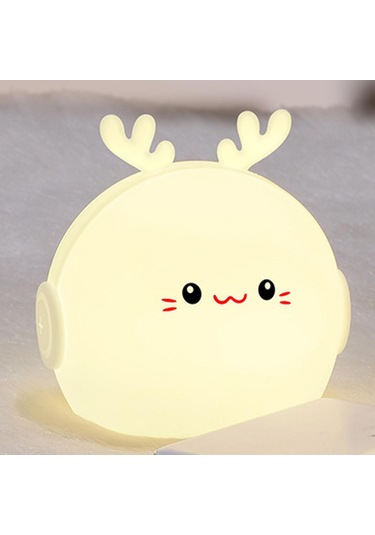 Suntek Silikon Kreş Gece Lambası Kısılabilir Renk Değiştirme Geyik Eklentisi Çok Renkli