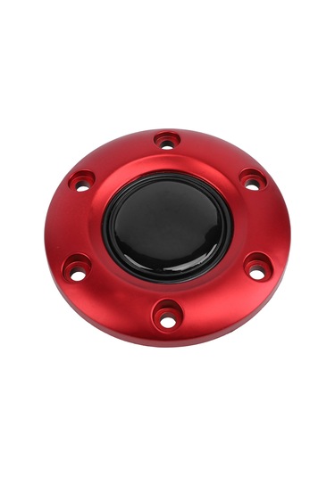 Lemestar 6 Delikli Universal Direksiyon Merkezi Kapağı - Abs Malzeme, Sinyal Tuşu Ve Montaj Aleti İle, Özel Araç İç Dizaynı İçin Uyumlu, Kırmızı Kırmızı