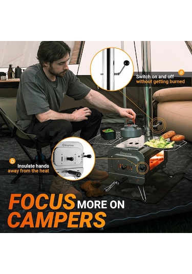 Kingcamp Surefire Stove M Bushcraft Premium Kamp Sobası Gümüş