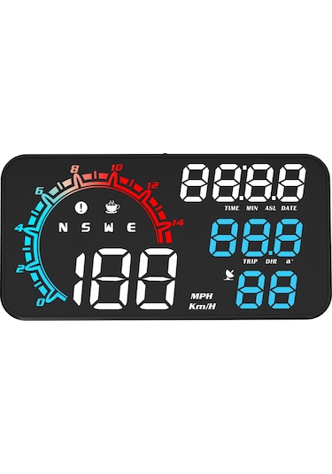 Maiyame 5.5 İnç Gps Ön Görünüm Ekranı: Hız, Yön, Zaman, Mesafe, Yükseklik, Uyarılar Renkli G11 Sürücü Bilgi Sistemi