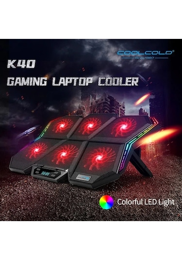 Hpy Pazar Coolcold Rgb Gaming Laptop Soğutucu Altı Fanlı, 12 17"