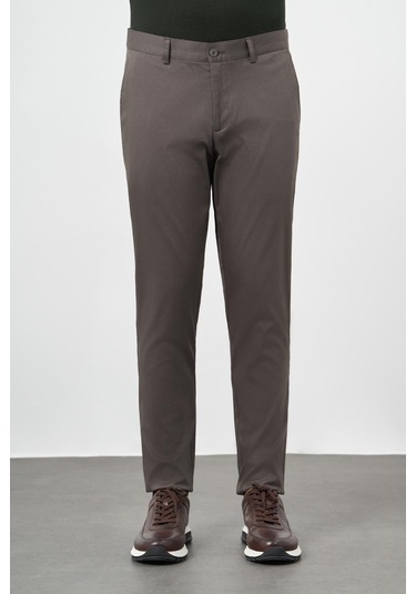 Koyu Haki Düz Armürlü Pamuklu Yan Cep Comfort Fit Casual Pantolon 1003245164 Koyu Haki