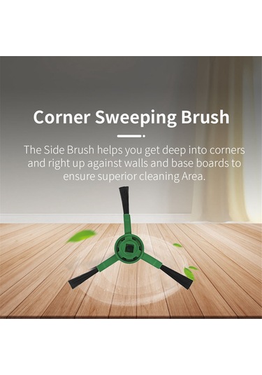 Synodicmonth Irobot Roomba Plus 405 Combo / 505 Combo Süpürge Aksesuarları İçin 12 Adet Yan Fırça Aksesuarları
