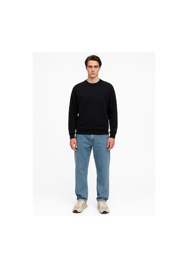 Ltb Uzun Kollu Sıfır Yaka Basic Lacivert Sweatshırt Lacivert 2XL