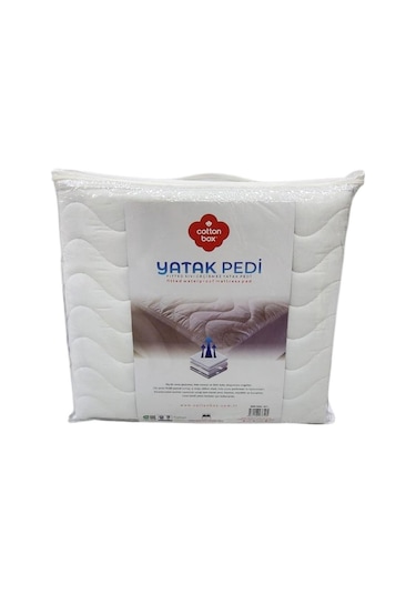 %100 Pamuk Sıvı Geçirmez Yatak Koruyucu Cotton Box Lastikli Alez Beyaz